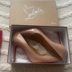 Christian Louboutin Pigalle 100 patent leather nude
